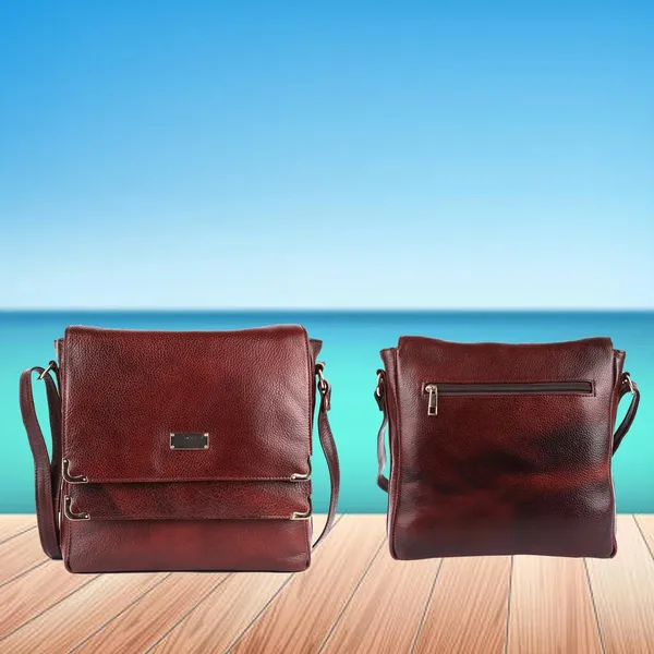 Brown_Leather_Zipper_Crossbody_Sling_Bag_For_Women