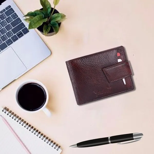 Brown_Genuine_Leather_Button_Bi-Fold_Wallet_For_Men