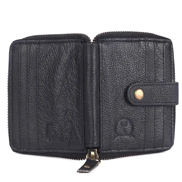 Black_Cowhide_Leather_Card_Holder_Travel_Wallet_For_Men