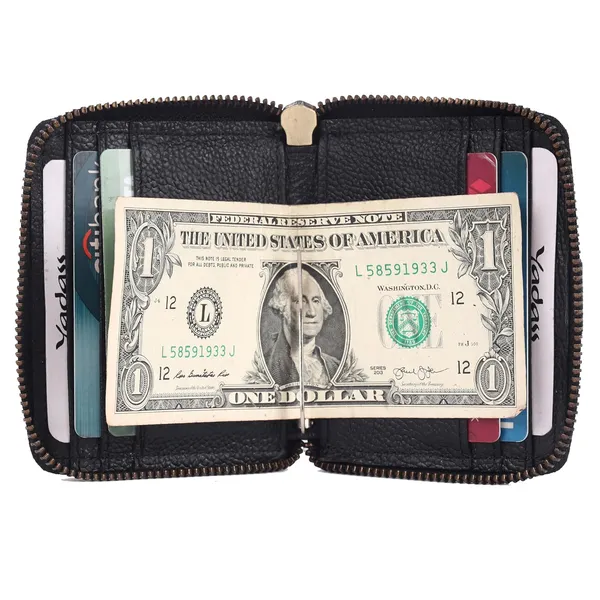 Black_Cowhide_Leather_Card_Holder_Travel_Wallet_For_Men