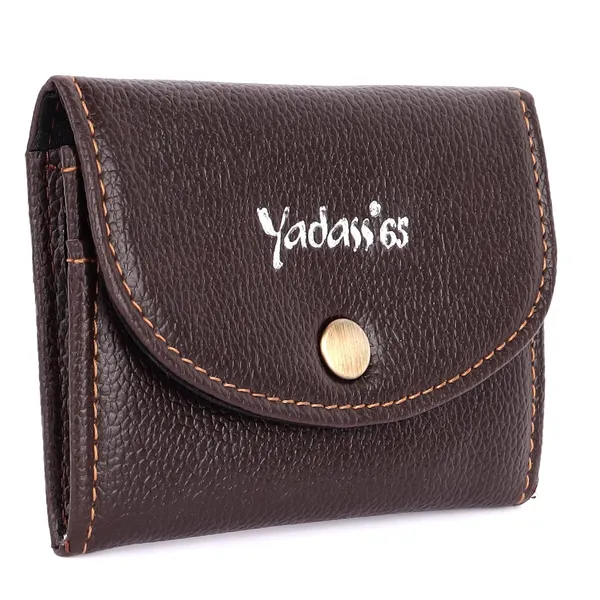 Brown_Faux_Leather_Snap_Bi-Fold_Wallet_For_Women