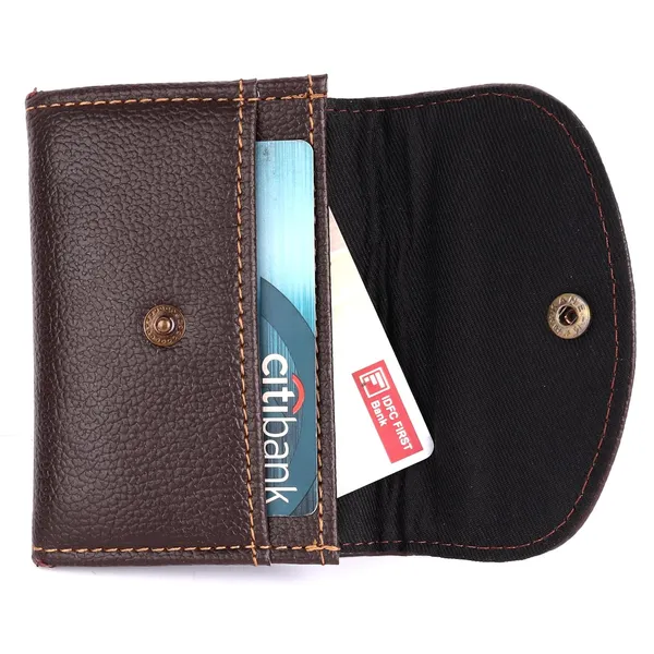 Brown_Faux_Leather_Snap_Bi-Fold_Wallet_For_Women