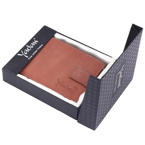 Tan_Faux_Leather_Bi-Fold_Wallet_For_Unisex