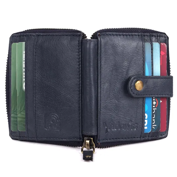 Blue_Cowhide_Leather_Card_Holder_With_Money_Clip_For_Men
