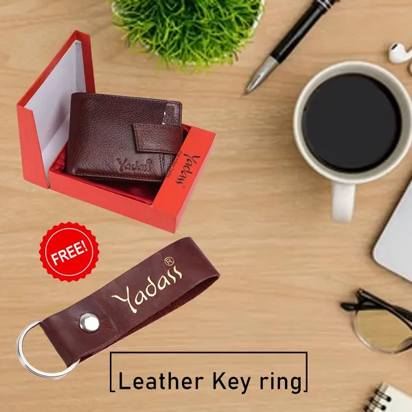 Brown_Cowhide_Leather_Magnetic_Bi-Fold_Wallet_For_Men