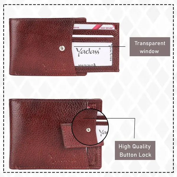 Brown_Cowhide_Leather_Magnetic_Bi-Fold_Wallet_For_Men