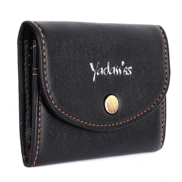 Black_Faux_Leather_Snap_Bi-Fold_Wallet_For_Women