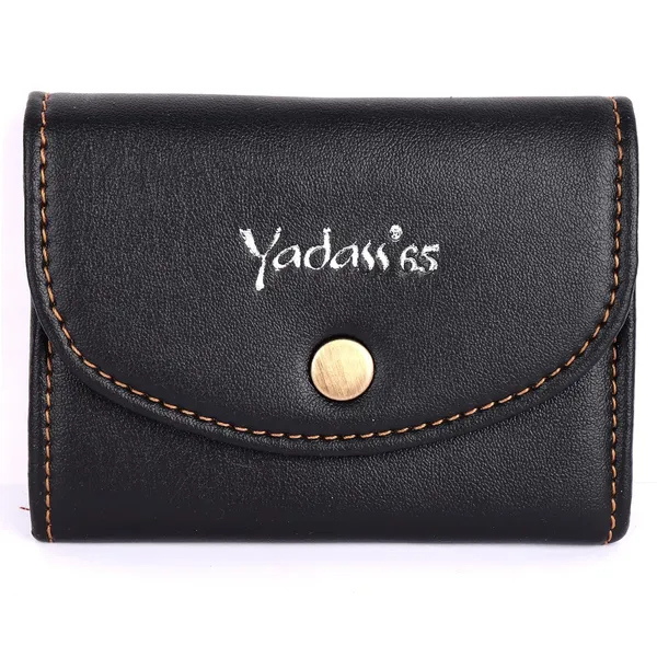Black_Faux_Leather_Snap_Bi-Fold_Wallet_For_Women
