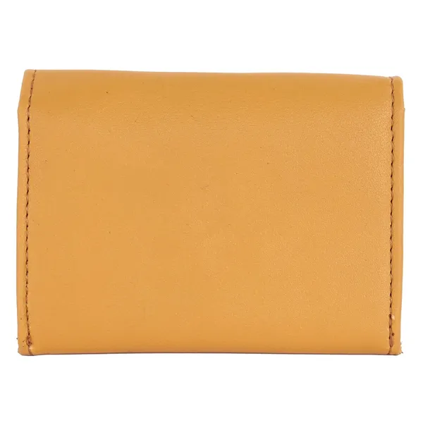 Yellow_Faux_Leather_Snap_Bi-Fold_Mini_Wallet_For_Women