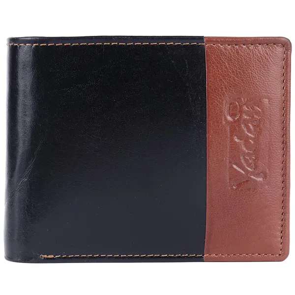 Black_Cowhide_Leather_Button_Bifold_Wallet_For_Men