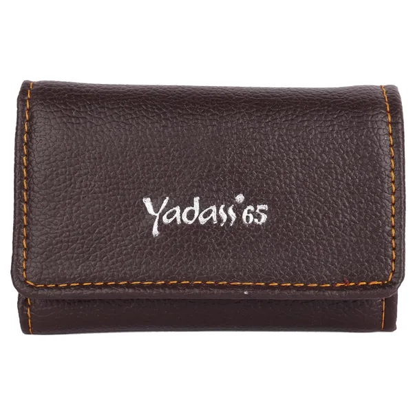 Brown_Faux_Leather_Magnetic_Tri-Fold_Wallet_For_Adults