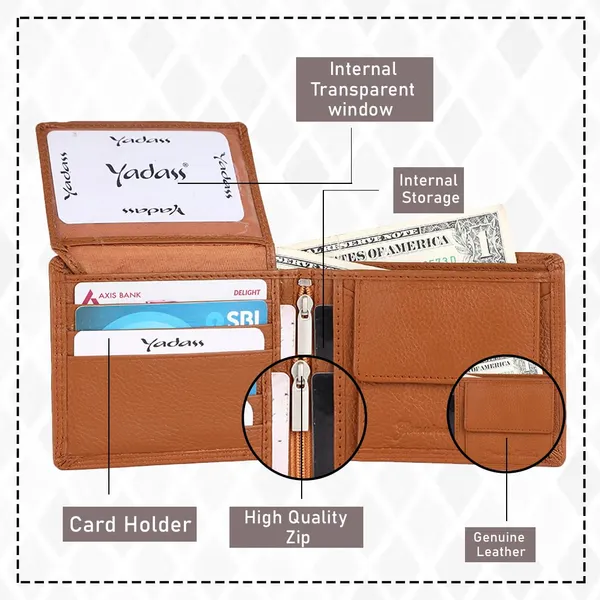 Tan_Cowhide_Leather_Rfid_Bifold_Wallet_For_Unisex