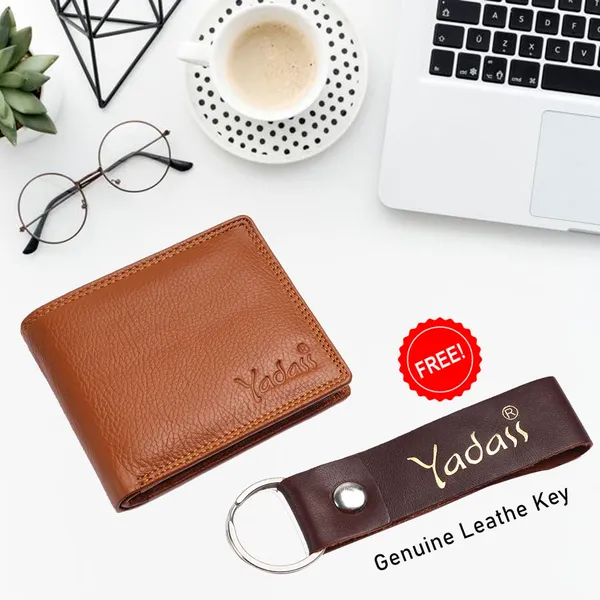 Tan_Cowhide_Leather_Rfid_Bifold_Wallet_For_Unisex