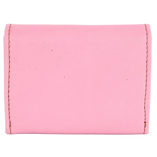 Pink_Faux_Leather_Snap_Mini_Wallet_For_Women
