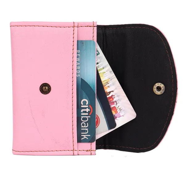 Pink_Faux_Leather_Snap_Mini_Wallet_For_Women