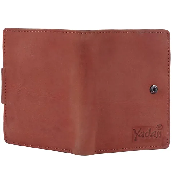 Tan_Cowhide_Leather_Magnetic_Bi-Fold_Wallet_For_Men