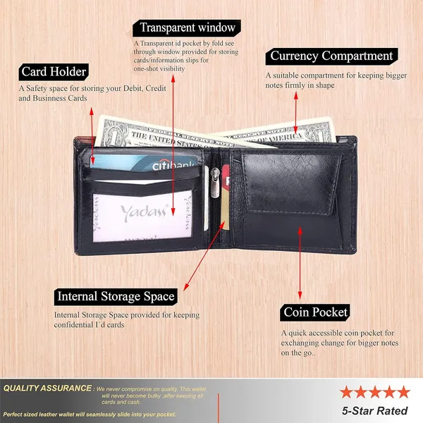 Black_Cowhide_Leather_Magnetic_Bi-Fold_Wallet_For_Men