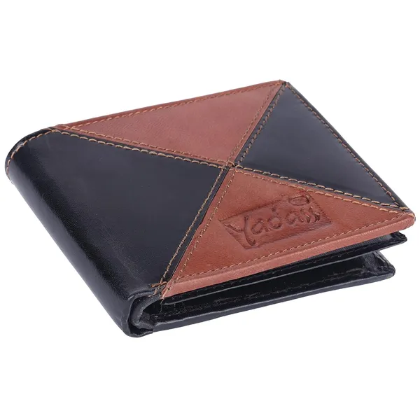 Black_Cowhide_Leather_Magnetic_Bi-Fold_Wallet_For_Men