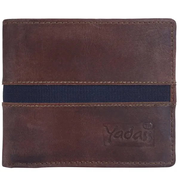 Brown_Cowhide_Leather_Magnetic_Bi-Fold_Wallet_For_Men