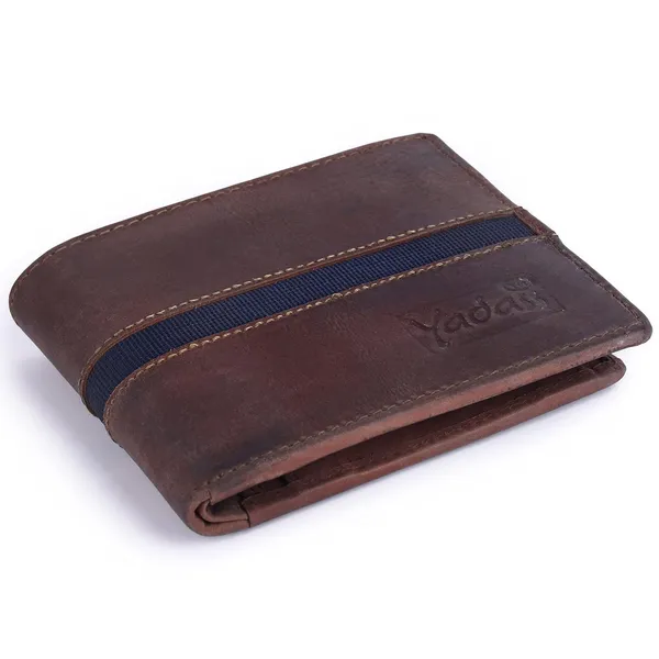 Brown_Cowhide_Leather_Magnetic_Bi-Fold_Wallet_For_Men
