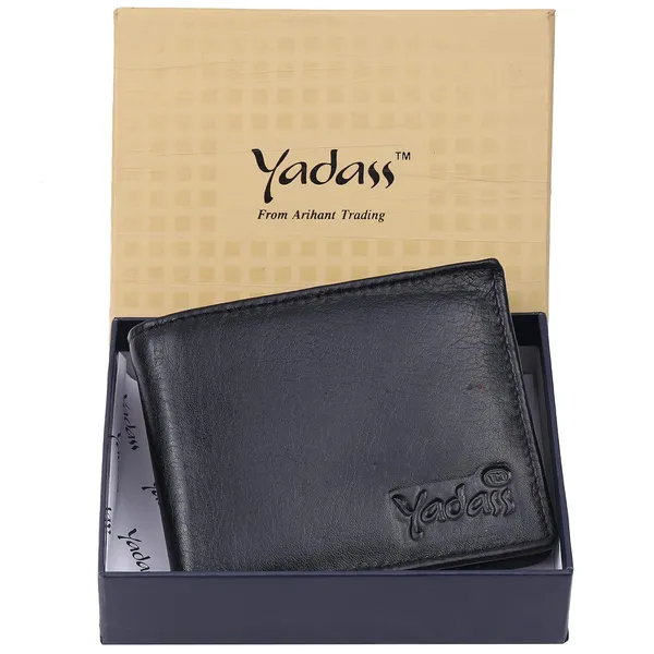 Black_Cowhide_Leather_Magnetic_Bifold_Wallet_For_Men