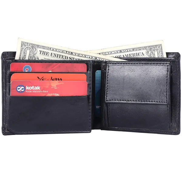 Black_Cowhide_Leather_Magnetic_Bifold_Wallet_For_Men