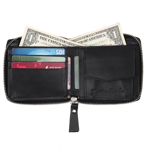 Black_Faux_Leather_Bifold_Wallet_For_Men