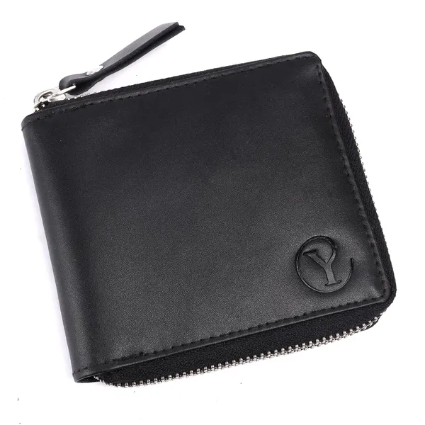 Black_Faux_Leather_Bifold_Wallet_For_Men
