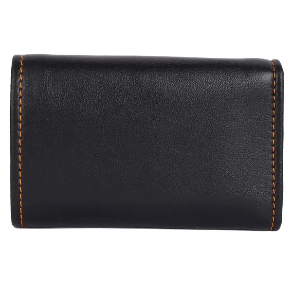 Black_Faux_Leather_Zipper_Key_Pouch_For_Unisex