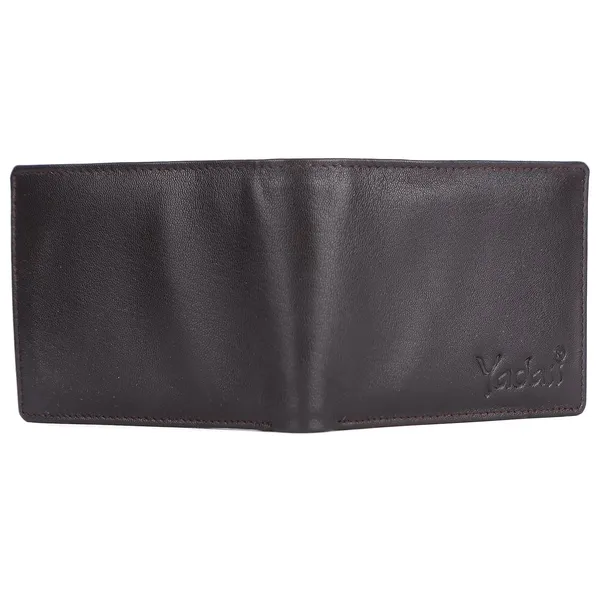 Deep_Brown_Faux_Leather_Bifold_Wallet_For_Men