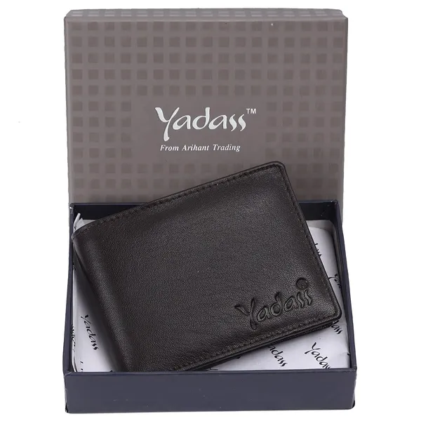 Deep_Brown_Faux_Leather_Bifold_Wallet_For_Men