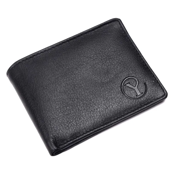 Black_Faux_Leather_Bifold_Wallet_For_Men