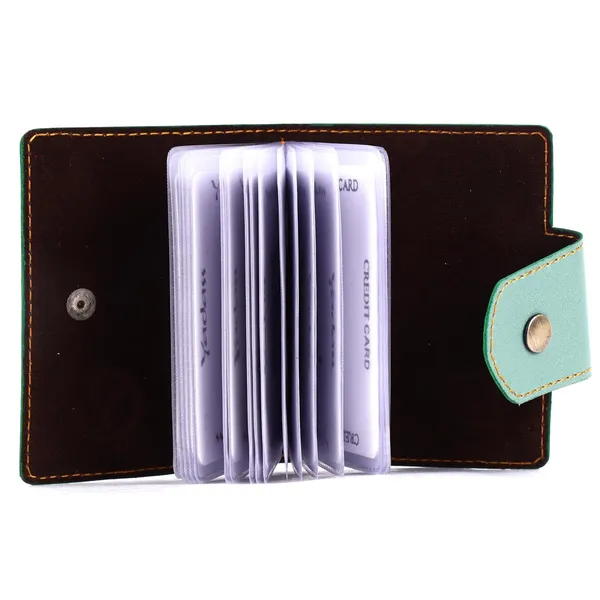 Green_Faux_Leather_Zipper_Card_Holder_For_Unisex