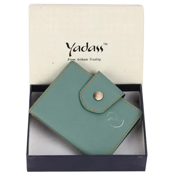 Green_Faux_Leather_Zipper_Card_Holder_For_Unisex