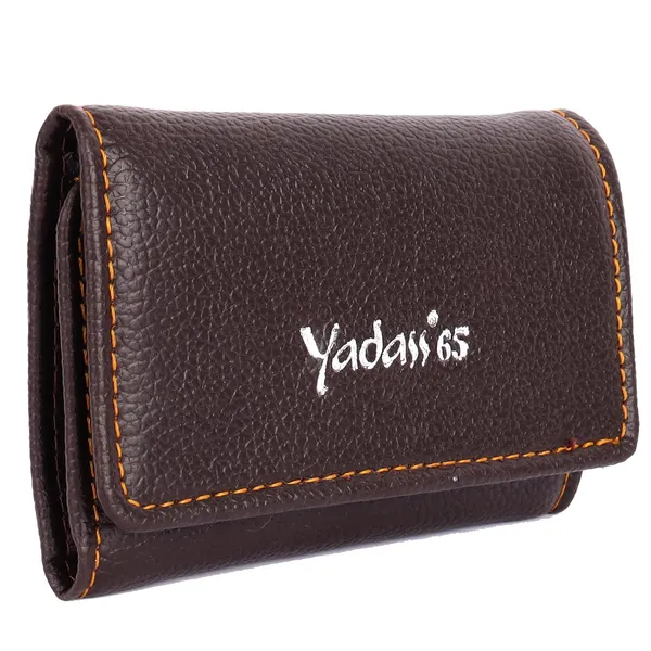 Brown_Faux_Leather_Zipper_Key_Pouch_For_Unisex