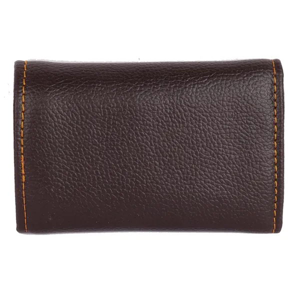 Brown_Faux_Leather_Zipper_Key_Pouch_For_Unisex