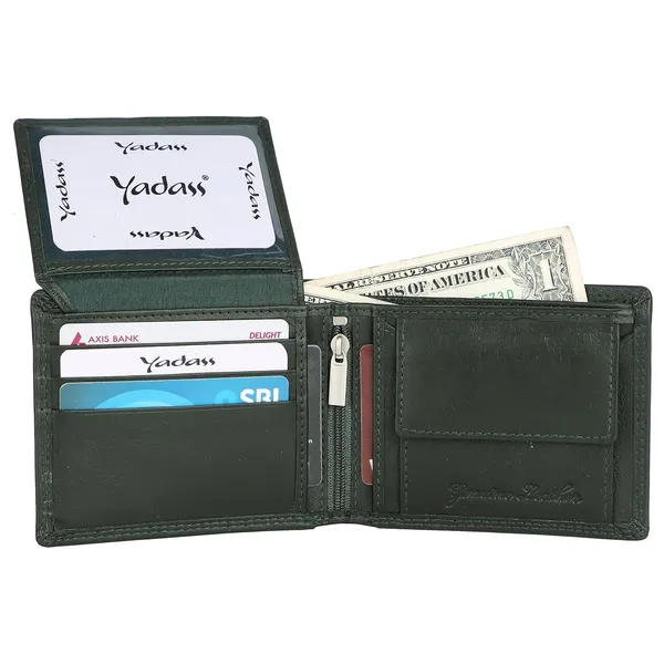 Green_Faux_Leather_Bifold_Wallet_For_Men