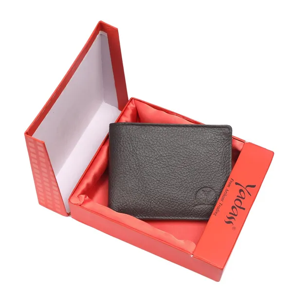 Grey_Faux_Leather_Bifold_Wallet_For_Men