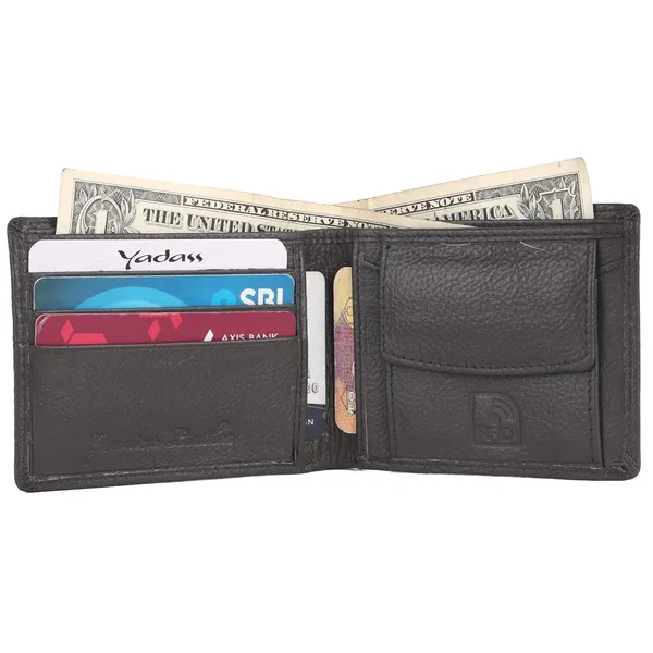 Grey_Faux_Leather_Bifold_Wallet_For_Men