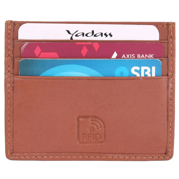 Tan_Faux_Leather_Open_Top_Card_Holder_For_Men