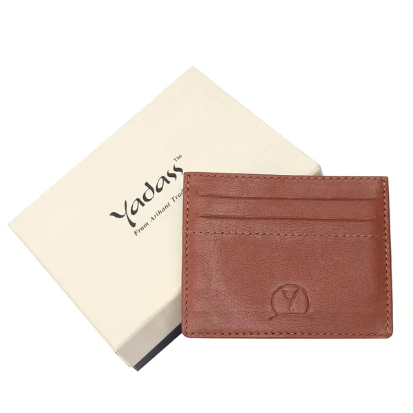 Tan_Faux_Leather_Open_Top_Card_Holder_For_Men