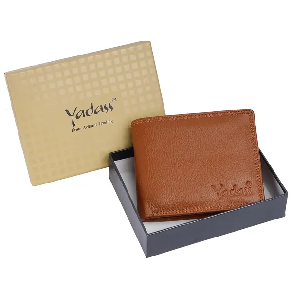 Tan_Faux_Leather_Bifold_Wallet_For_Men