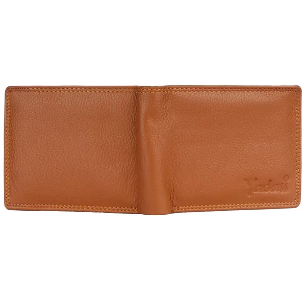 Tan_Faux_Leather_Bifold_Wallet_For_Men