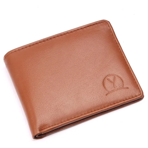 Tan_Faux_Leather_Bifold_Wallet_For_Men