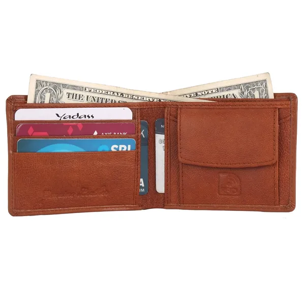 Tan_Faux_Leather_Bifold_Wallet_For_Men