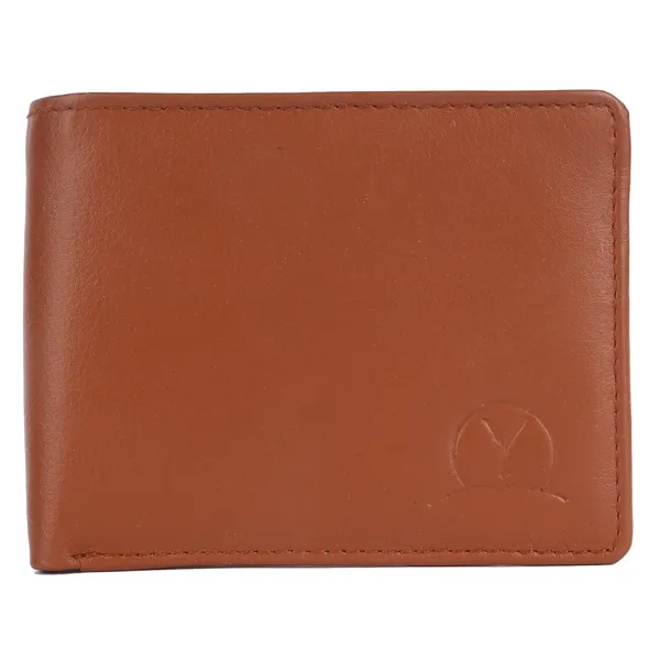 Tan_Faux_Leather_Bifold_Wallet_For_Men