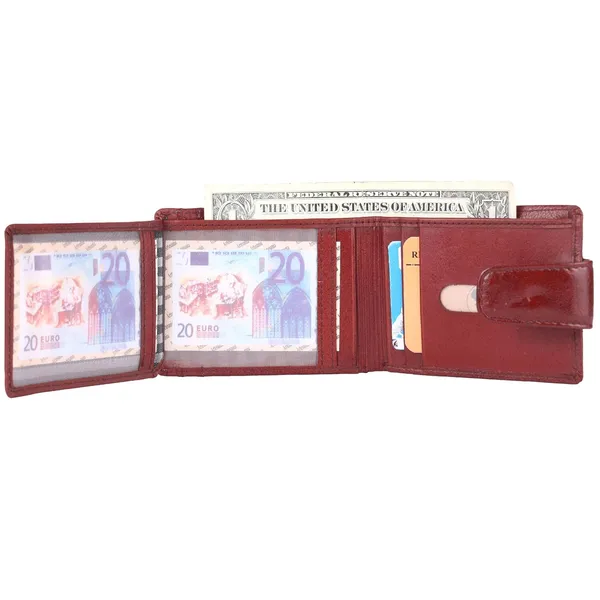 Tan_Faux_Leather_Open_Top_Wallet_For_Men