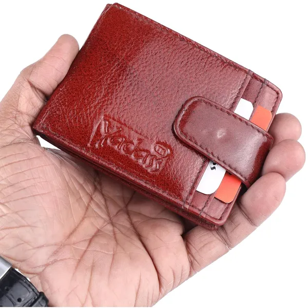 Tan_Faux_Leather_Open_Top_Wallet_For_Men