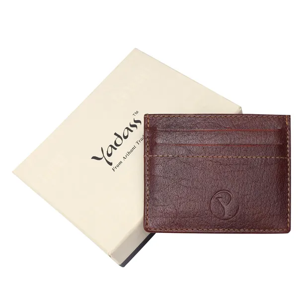 Brown_Faux_Leather_Open_Top_Card_Holder_For_Unisex