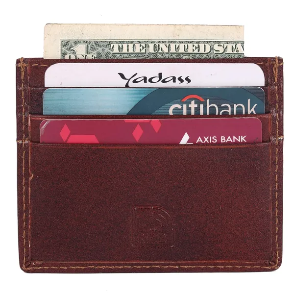 Brown_Faux_Leather_Open_Top_Card_Holder_For_Unisex